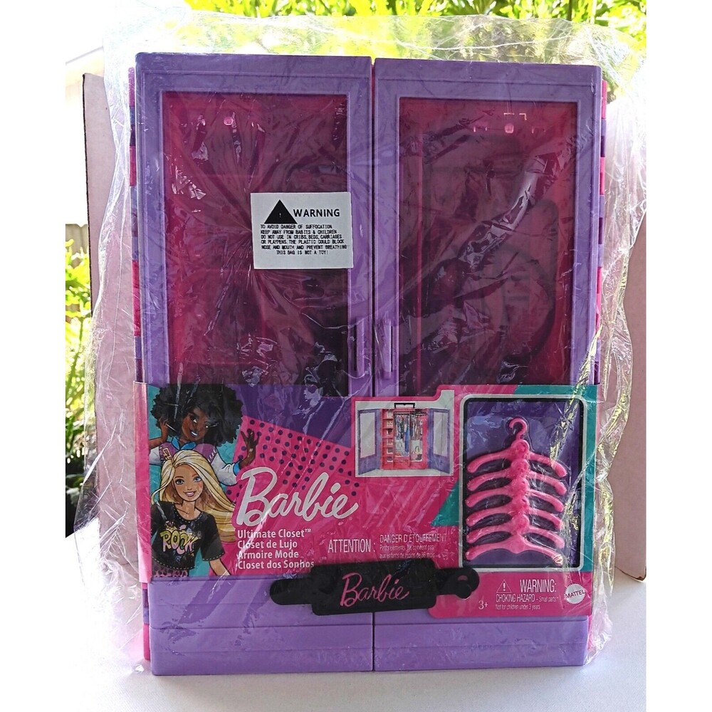 Brand New Barbie Ultimate Closet W/Hangers Pink Purple NEW